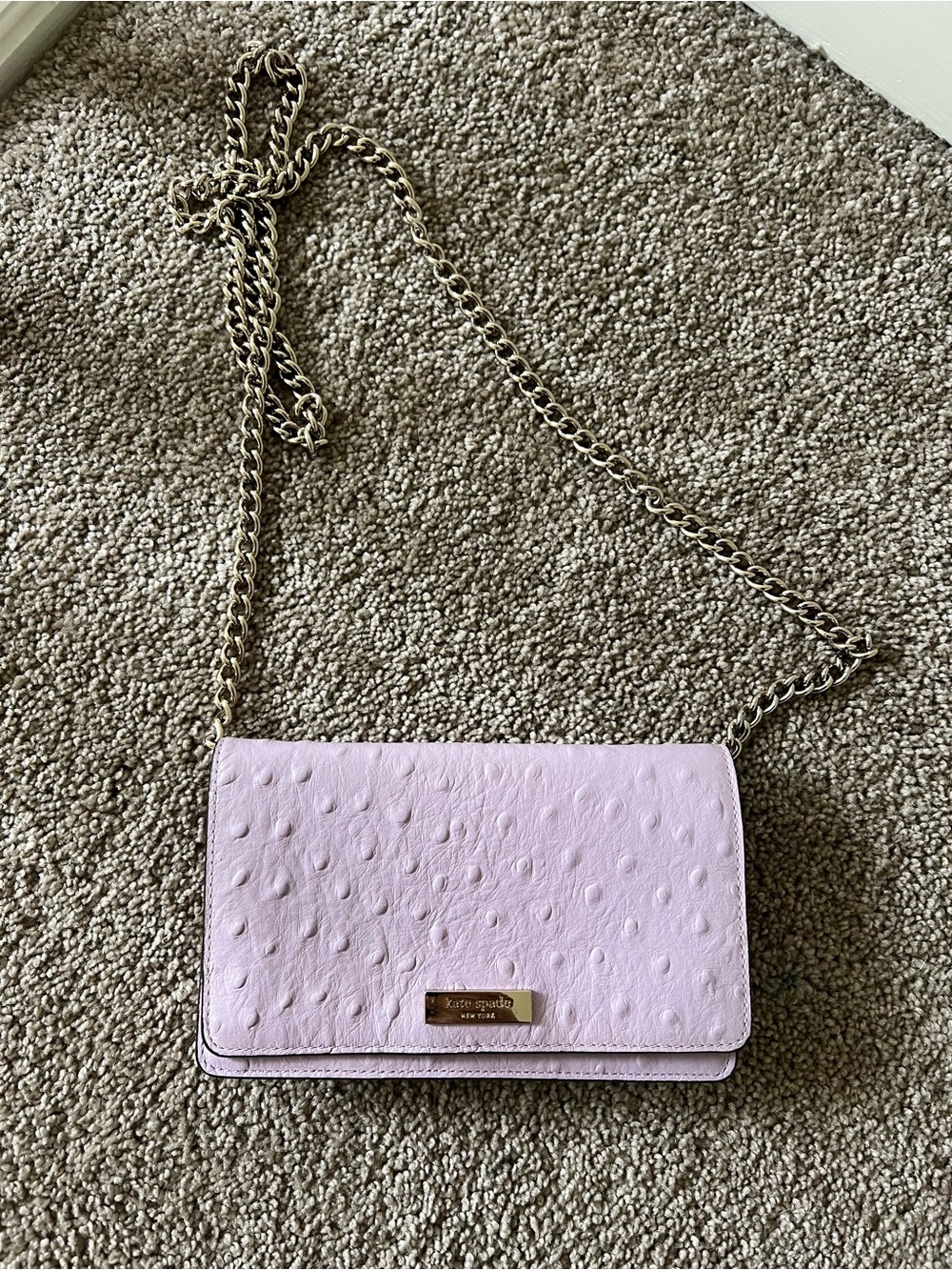 Kate Spade Lilac Crossbody Bag with Chain Strap